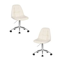 Набор 2 шт Офисное кресло для персонала DOBRIN MONTY, кремовый