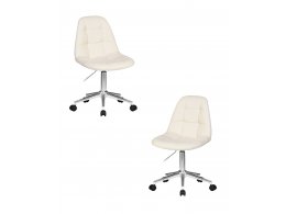 Набор 2 шт Офисное кресло для персонала DOBRIN MONTY, кремовый Набор 2 шт Офисное кресло для персонала DOBRIN MONTY, кремовый