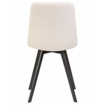 Стул обеденный DOBRIN ALEX SQUARE, черные матовые ножки, кремовая ткань (UF860-01B)