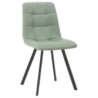 Стул обеденный DOBRIN ALEX SQUARE, черные матовые ножки, мята ткань (UF860-11B)