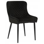Набор 2 шт Стул обеденный DOBRIN RICHARD, черные матовые ножки, черный велюр (V108-77)