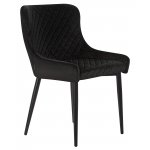 Набор 2 шт Стул обеденный DOBRIN RICHARD, черные матовые ножки, черный велюр (V108-77)