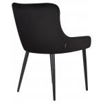 Набор 2 шт Стул обеденный DOBRIN RICHARD, черные матовые ножки, черный велюр (V108-77)