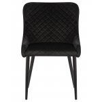 Набор 2 шт Стул обеденный DOBRIN RICHARD, черные матовые ножки, черный велюр (V108-77)