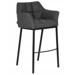 Набор 2 шт Стул барный DOBRIN LUCAS, серая ткань (F-22)