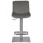 Стул барный DOBRIN ALDO, серый PU YP4, основание из нержавеющей стали