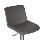 Стул барный DOBRIN ALDO, серый PU YP4, основание из нержавеющей стали