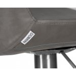 Стул барный DOBRIN ALDO, серый PU YP4, основание из нержавеющей стали