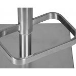 Стул барный DOBRIN ALDO, белый PU P23, основание из нержавеющей стали