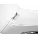 Стул барный DOBRIN ALDO, белый PU P23, основание из нержавеющей стали