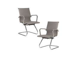 Набор 2 шт Офисное кресло для посетителей DOBRIN CODY, серый Набор 2 шт Офисное кресло для посетителей DOBRIN CODY, серый
