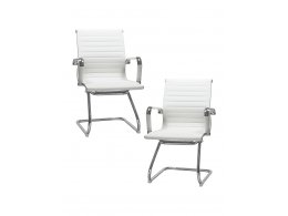 Набор 2 шт Офисное кресло для посетителей DOBRIN CODY, белый Набор 2 шт Офисное кресло для посетителей DOBRIN CODY, белый