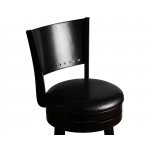 Набор 2 шт Вращающийся полубарный стул DOBRIN TONY COUNTER, капучино, черный