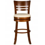 Набор 2 шт Вращающийся полубарный стул DOBRIN WILLIAM COUNTER, шоколад, кремовый