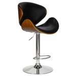 Набор 2 шт Стул барный DOBRIN JACK, цвет черный глянец PU ABD 002