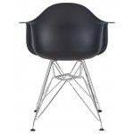 Стул обеденный DOBRIN DAW CHROME, ножки хром, цвет сиденья чёрный