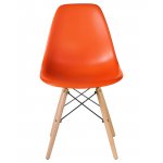 Набор 4 шт Стул обеденный DOBRIN DSW, ножки светлый бук, цвет оранжевый (O-02)