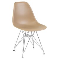 Стул обеденный DOBRIN DSR, ножки хром, цвет бежевый (GR-03) Стул обеденный DOBRIN DSR, ножки хром, цвет бежевый (GR-03)