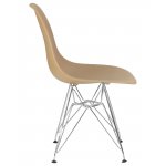 Стул обеденный DOBRIN DSR, ножки хром, цвет бежевый (GR-03)