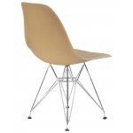 Стул обеденный DOBRIN DSR, ножки хром, цвет бежевый (GR-03)