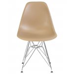 Стул обеденный DOBRIN DSR, ножки хром, цвет бежевый (GR-03)