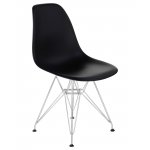 Стул обеденный DOBRIN DSR, ножки хром, цвет чёрный (B-03)