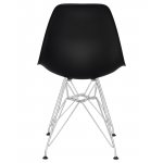 Стул обеденный DOBRIN DSR, ножки хром, цвет чёрный (B-03)