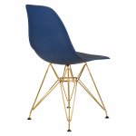 Стул обеденный DOBRIN DSR, ножки золотые, цвет тёмно-синий (BE-12)