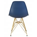 Стул обеденный DOBRIN DSR, ножки золотые, цвет тёмно-синий (BE-12)
