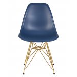 Стул обеденный DOBRIN DSR, ножки золотые, цвет тёмно-синий (BE-12)