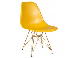 Стул обеденный DOBRIN DSR, ножки золотые, цвет горчичный (Y-03)