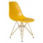 Стул обеденный DOBRIN DSR, ножки золотые, цвет горчичный (Y-03)