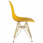 Стул обеденный DOBRIN DSR, ножки золотые, цвет горчичный (Y-03)