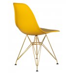 Стул обеденный DOBRIN DSR, ножки золотые, цвет горчичный (Y-03)