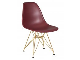 Стул обеденный DOBRIN DSR, ножки золотые, цвет сливовый (R-13)
