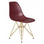 Стул обеденный DOBRIN DSR, ножки золотые, цвет сливовый (R-13)