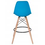 Стул барный DOBRIN DSW BAR, ножки светлый бук, цвет сиденья голубой (BE-02)