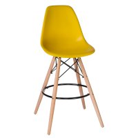 Стул барный DOBRIN DSW BAR, ножки светлый бук, цвет сиденья жёлтый (Y-01)