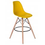 Стул барный DOBRIN DSW BAR, ножки светлый бук, цвет сиденья жёлтый (Y-01)