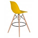 Стул барный DOBRIN DSW BAR, ножки светлый бук, цвет сиденья жёлтый (Y-01)