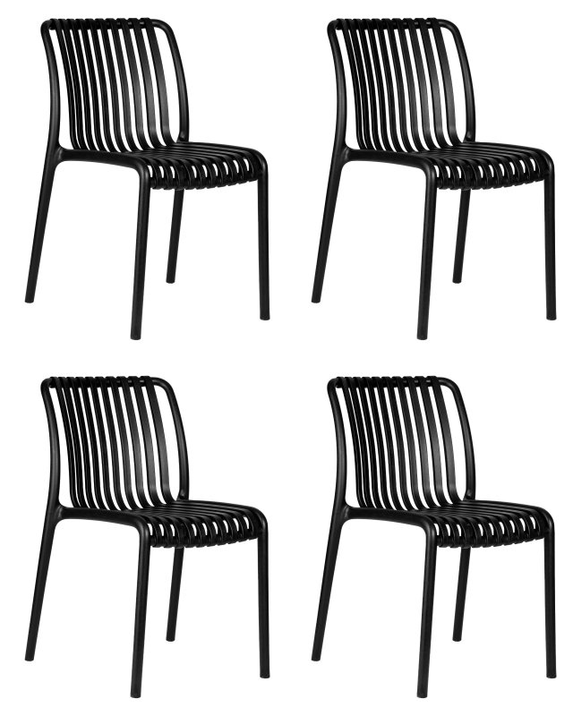 Набор 4 шт Стул обеденный DOBRIN WALTER, черный