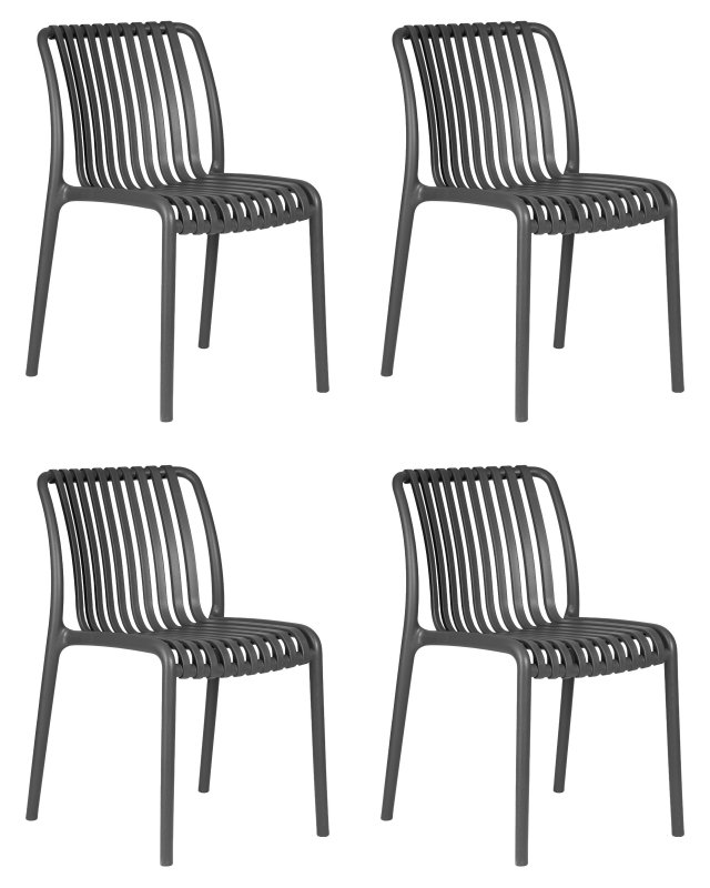 Набор 4 шт Стул обеденный DOBRIN WALTER, темно-серый