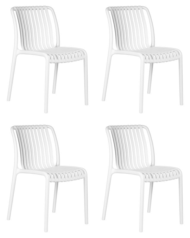 Набор 4 шт Стул обеденный DOBRIN WALTER, белый