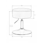 Пуф DOBRIN DANNY BLACK, белое букле Пуф DOBRIN DANNY BLACK, белое букле