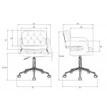 Набор 2 шт Офисное кресло для персонала DOBRIN LARRY, белый