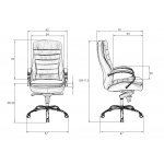 Офисное кресло для руководителей DOBRIN LYNDON, серый