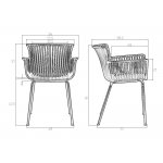 Стул обеденный DOBRIN ROSS, черный (B-03) без подушки