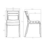 Набор 4 шт Стул обеденный DOBRIN TIM, темно-серый (GR-04)