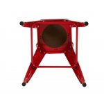 Стул барный TOLIX со спинкой красный глянцевый + темное дерево KD 4 шт.