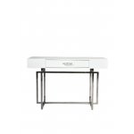 Стол-консоль Гарда-1 P-MJ-003, 120х40х76 см, белый/хром Стол-консоль Гарда-1 P-MJ-003, 120х40х76 см, белый/хром